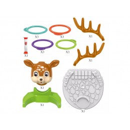 Gra Zręcznościowa Rzucanie Obręczy Ringo, Jelonek + Obręcze,  Deer Ring Game