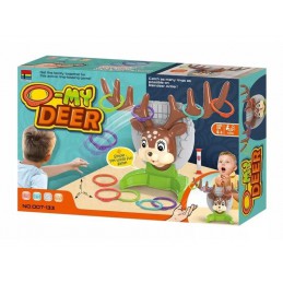 Gra Zręcznościowa Rzucanie Obręczy Ringo, Jelonek + Obręcze,  Deer Ring Game