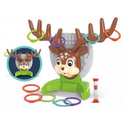 Gra Zręcznościowa Rzucanie Obręczy Ringo, Jelonek + Obręcze,  Deer Ring Game