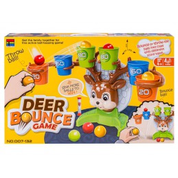 Gra Zręcznościowa Rzucanie Piłeczką Piłką Do Kosza Do Celu, Jelonek + Akcesoria,  Deer Bounce Game