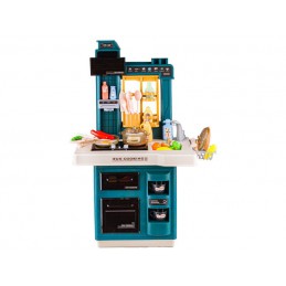 Multifunkcyjna Kuchnia Z Piekarnikiem I Płytą Indukcyjną, Ekspresem I Okapem Turkusowa