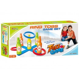 Gra Zręcznościowa, Rzucanie Obręczą, Ringo, Kolorowe Butelki I Obręcze Traf Do Celu
