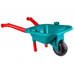 Zestaw Narzędzi Ogrodowych Dla Dzieci Taczka + Akcesoria 18 Elementów Grabki Łopata Konewka