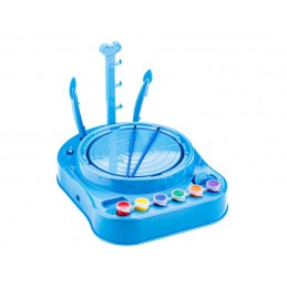 Koło Garncarskie RÓŻOWE, NIEBIESKIE - Mały Artysta - farbki, masa, koło, narzędzia