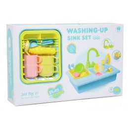 Zlewozmywak Z Kranem, Zlew Do Mycia Naczyń + Akcesoria NIEBIESKI