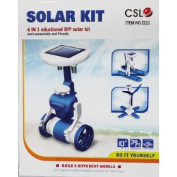 Roboty solarne 6w1 - Solar Kit - wiatrak, helikopter, auto, robot