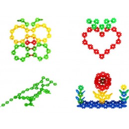 Klocki Konstrukcyjne, Rzepy, Kreatywne Rzepki Czepki Płatki Śniegu ok. 1500 Sztuk DUŻE 4,1CM