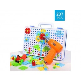 Kreatywna Mozaika, Układanka, Klocki, Wkrętarka Śrubki W Walizce 237 El