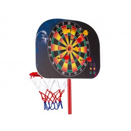 Zestaw Gier 2w1 Koszykówka Dart Rzutki 166cm