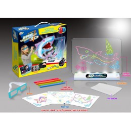 Magiczna, Podświetlana Tablica Do Malowania Rysowania + Okulary 3D OCEAN