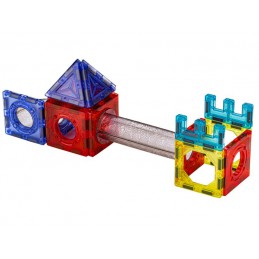 Świecące Klocki Magnetyczne, Tor Kulkowy Dla Kulek 129 Elementów Kulodrom