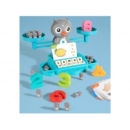 Gra Nauka Liczenia Oraz Angielskiego Fiszki - Równoważnia Waga Szalkowa Sówka Sowa - Owl Balance