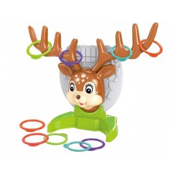 Gra Zręcznościowa Rzucanie Obręczy Ringo, Jelonek + Obręcze,  Deer Ring Game