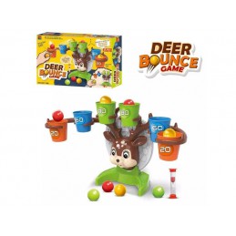 Gra Zręcznościowa Rzucanie Piłeczką Piłką Do Kosza Do Celu, Jelonek + Akcesoria,  Deer Bounce Game