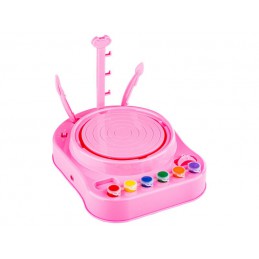 Koło Garncarskie RÓŻOWE, NIEBIESKIE - Mały Artysta - farbki, masa, koło, narzędzia