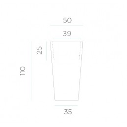 NEW GARDEN donica MELISA 50 CABLE biała