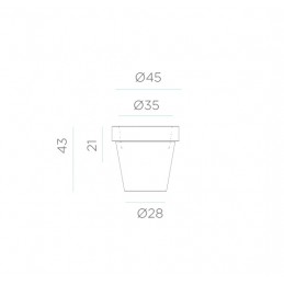 NEW GARDEN donica MAGNOLIA 45 CABLE biała