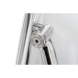 Fotel BUBBLE STAND 2 poduszka biała - akryl, chrom, ekoskóra