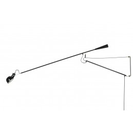 Lampa ścienna RIFLE czarna - włókno węglowe, metal