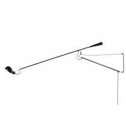 Lampa ścienna RIFLE czarna - włókno węglowe, metal