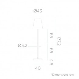 NEW GARDEN lampa podłogowa LOLA SLIM 180 SOLAR & BATTERY rose gold