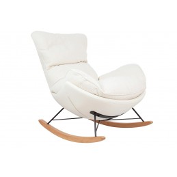 Fotel bujany OTILIA TEDDY biały