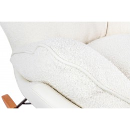 Fotel bujany OTILIA TEDDY biały