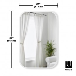 UMBRA lustro prostokątne HUB 61 x 91 cm białe
