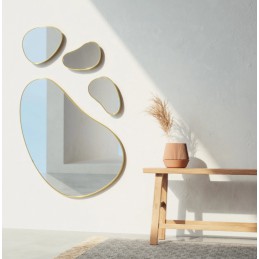 UMBRA zestaw trzech luster HUBBA złote