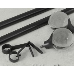 UMBRA rozszerzany karnisz ORBA 183 - 365 cm matowa czerń