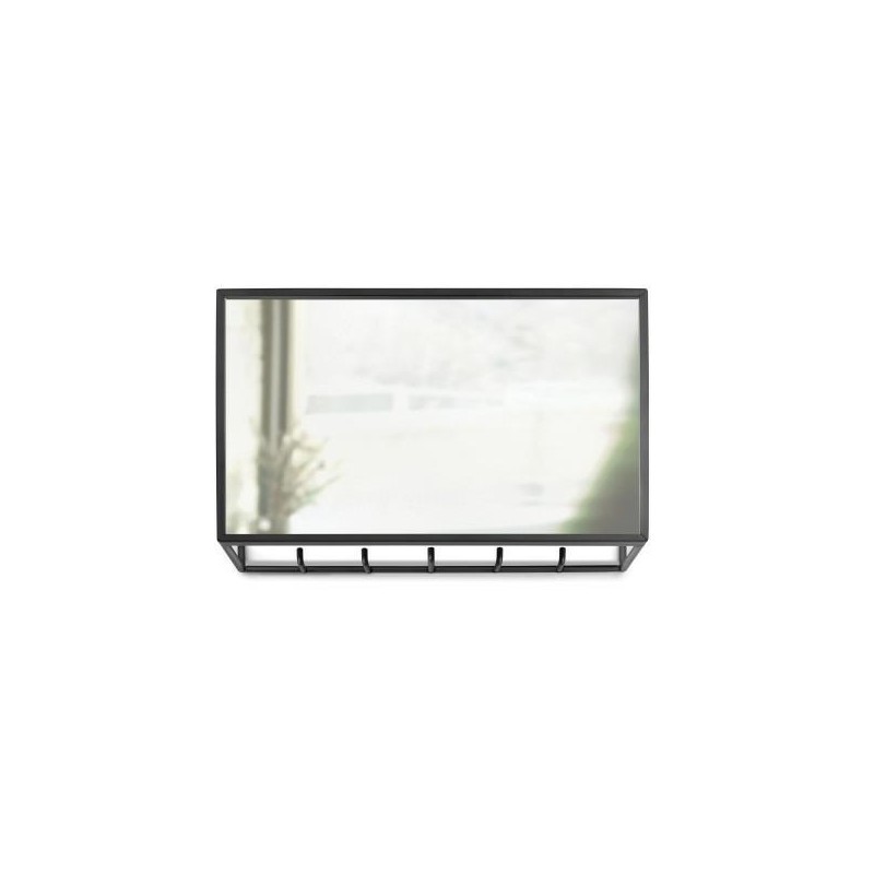 UMBRA organizer ścienny z lustrem CUBIKO czarny