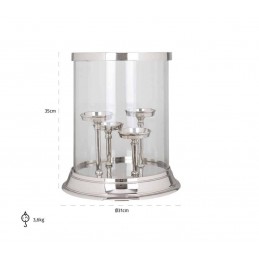 RICHMOND świecznik HURRICANE EVI 4 srebrny