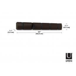UMBRA wieszak na ubrania FLIP 5  - czarny orzech