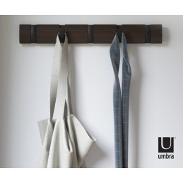 UMBRA wieszak na ubrania FLIP 5  - czarny orzech