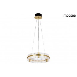 MOOSEE lampa wisząca SATURNUS 47 złota - LED, kryształ, stal szczotkowana