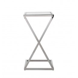 RICHMOND stolik PARAMOUNT - szkło, stal polerowana