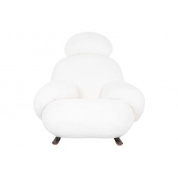 Fotel bujany PLUSH FUR biały