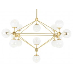 Lampa wisząca PLANETARIO 15 GOLD złota - klosze szronione