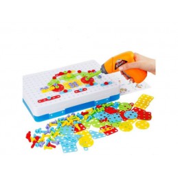 Edukacyjna Układanka,Puzzle,Klocki Kreatywna Mozaika, Wkrętarka 151 El Zestaw Konstrukcyjny 