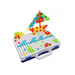 Kreatywna Mozaika, Układanka, Klocki, Wkrętarka Śrubki W Walizce 237 El