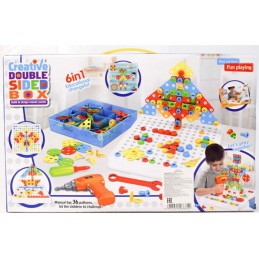 Kreatywna Mozaika, Układanka, Klocki, Wkrętarka Śrubki 261 EL Zestaw Konstrukcyjny 