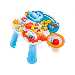 Chodzik, Pchacz, Stolik Edukacyjny 2w1 Koszykówka Niebieski 