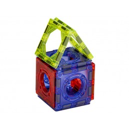 Świecące Klocki Magnetyczne, Tor Kulkowy Dla Kulek 129 Elementów Kulodrom