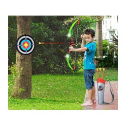 Zestaw Łuczniczy, Łuk Świecący W Ciemności + Akcesoria, Strzały, Tarcza