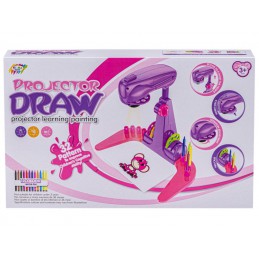 Projektor, Rzutnik Do Nauki Rysowania Malowania + Akcesoria RÓŻOWY