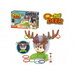 Gra Zręcznościowa Rzucanie Obręczy Ringo, Jelonek + Obręcze,  Deer Ring Game
