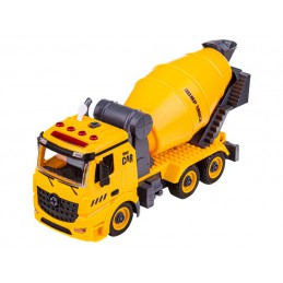 Ciężarówka 3w1, Samochód Ciężarowy Do Rozkręcania, Betoniarka, Koparka, Dźwig Z Hakiem