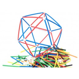 Słomki Konstrukcyjne, Klocki, Patyczki ok. 1200 Sztuk Kuferek