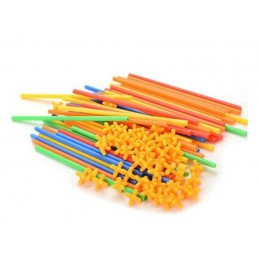 Słomki Konstrukcyjne, Klocki, Patyczki ok. 900 Sztuk Wiaderko