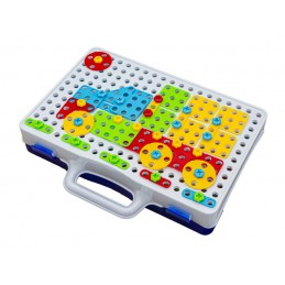 Edukacyjna Układanka,Puzzle,Klocki Kreatywna Mozaika, Wkrętarka 151 El Zestaw Konstrukcyjny 